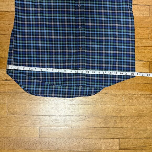 Ledbury Mens Blue Plaid Long Sleeve Button Down Size Medium - Picture 7 of 8